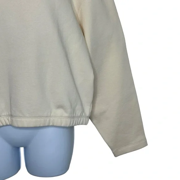 Timberland Womanβs Core + Funnel Neck Sweatshirt In Beige SZ. L - Picture 7 of 14